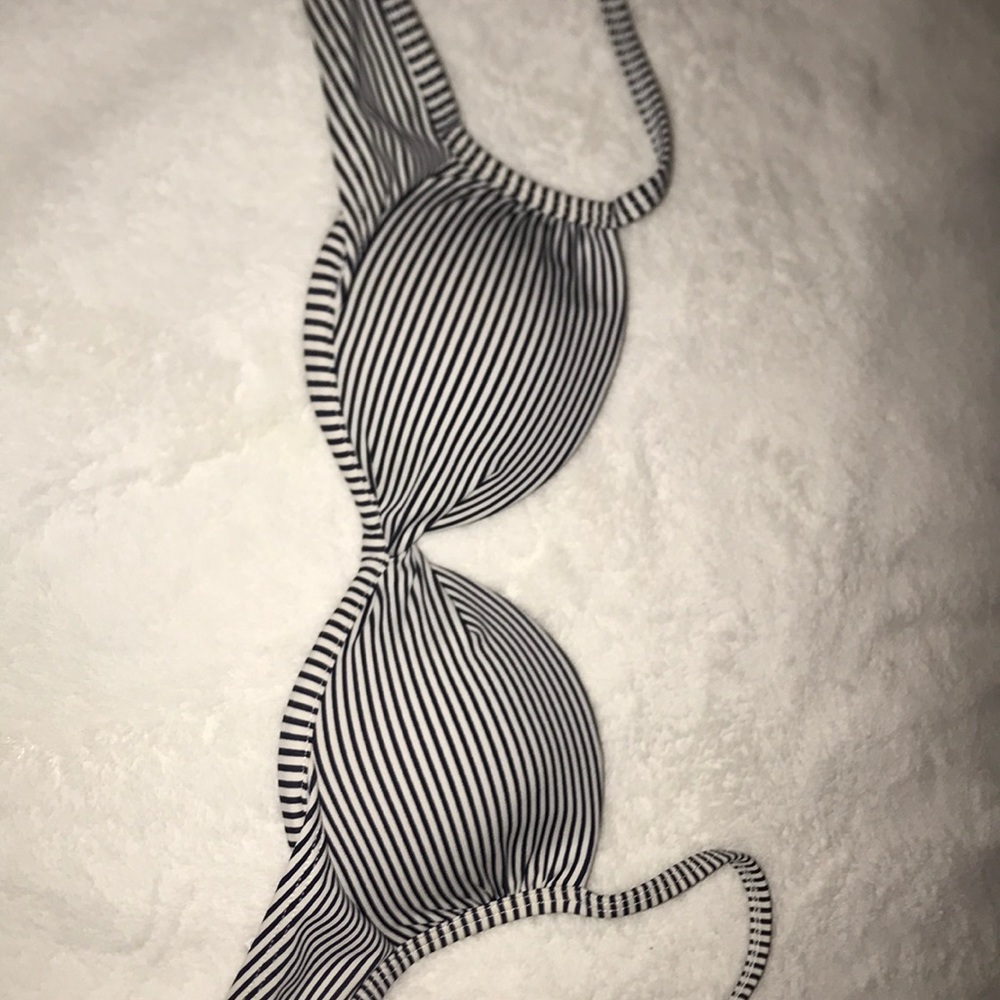 Striped bathing suit top